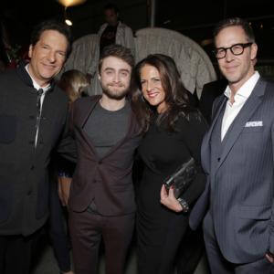 Peter Guber, Daniel Radcliffe, Cathy Schulman and Joey McFarland at the Los Angeles Horns Premiere party.