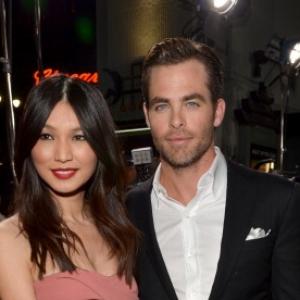 Gemma Chan and Chris Pine attend the premiere of Paramount Pictures' Jack Ryan: Shadow Recruit at the TCL Chinese Theatre in Hollywood on January 15, 2014