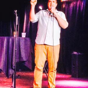 Jonathan Browning doing Stand Up at the Federal Bar in Los Angeles.