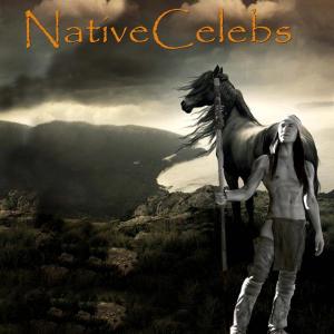 Rick Mora and the Banner for Native Celebs.