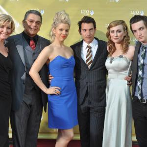Barbara Tyson, Lorne Cardinal, Ali Liebert, Matty Finochio, Jessica Harmon & Richard Harmon on 2010 Leo Awards Red Carpet
