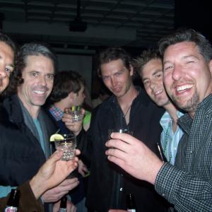 C Thomas Howell and Rob with friends