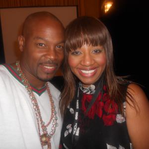 Nicole takes photo with actorchoreographer Darrin DewittHenson at American Black Film Festival in NYC