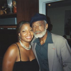 Nicole Denise Hodges takes a photo with legendary filmmaker Mr Melvin Van Peebles on set of a feature film Melvin is known for Sweet Sweetback Baddasss Song Posse and Panther