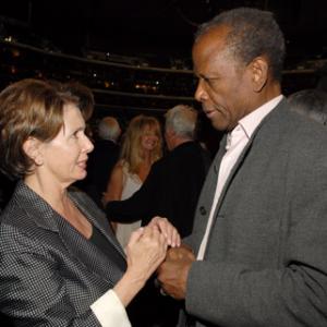 Sidney Poitier and Nancy Pelosi