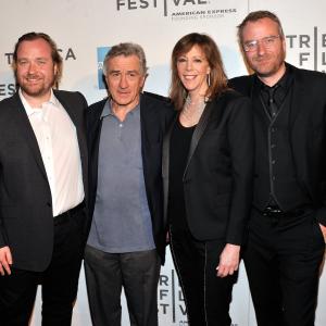 Robert De Niro, Jane Rosenthal, Tom Berninger and Matt Berninger at event of Mistaken for Strangers (2013)