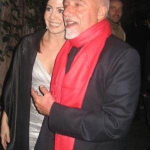 Paulo Coelho and Adriana Garza at The Experimental Witch world premiere. Rome International Film Festival October 2009.