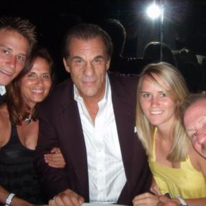 Ted at Mr Chow with Teddy his son Samantha his daughter their mother Angela and Robert Davi