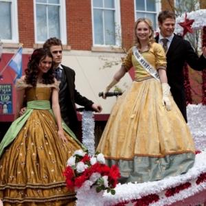 Still of Paul Wesley Zach Roerig Candice Accola and Nina Dobrev in Vampyro dienorasciai 2009