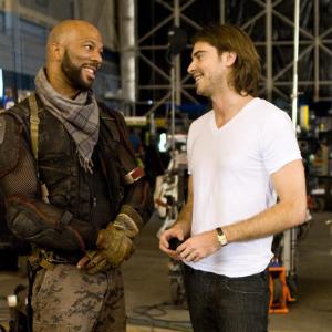 Terminator Salvation Set Photo. From left: Common and Victor Kubicek