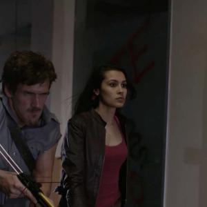 Still of Sophia Taylor Ali and Andrew Pozza in Walking with the Dead 2015