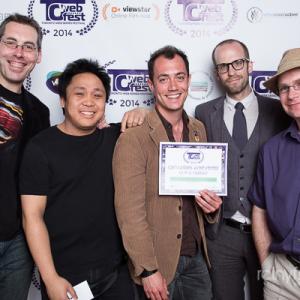 (from left) Jeff Burns, Charles Barangan, Mike Donis, Ash Catherwood and Jason Leaver. Toronto WebFest 2014