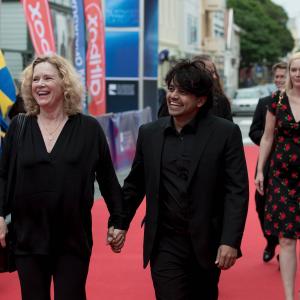 At the 40th Norwegian International Film Festival, with Liv Ullmann...