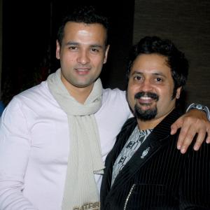 director rajeev khandelwal with actor rohit roy