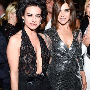 Carine Roitfeld and Elena Levon attend the 2015 Harpers BAZAAR ICONS Event at The Plaza Hotel on September 16 2015 in New York City