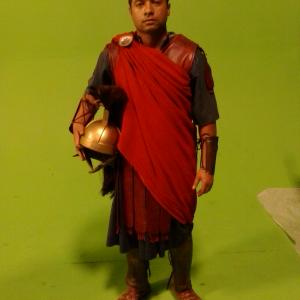 Production shot of a Roman Guard on The Revival!