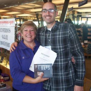 Jeri at a book signing with Justin Halpern, Author of 