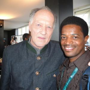 Director of Bad Lt Werner Herzog and Actor Lucius Baston attend the 66th International Film Festival 2009