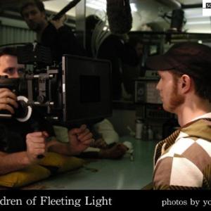 Martin Soole on the set of The Children of Fleeting Light