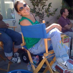 Brise Maine on the set of Hole in One