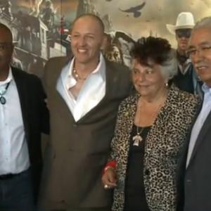 Me and Ladonna Harris, Laguna Governor Richard Luarkie and Arthur Allison at the screening of 'The Lone Ranger'
