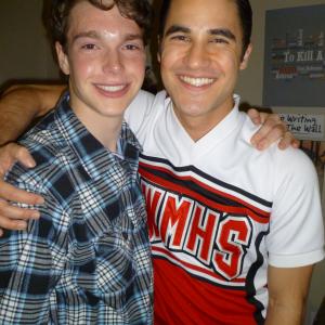 Jarrod on 'Glee' w/Darren Criss, March 2013