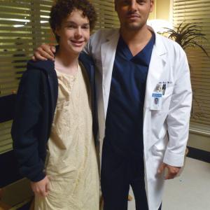 Jarrod and his surgeon Justin Chambers on Greys Anatomy Sept 8 2010