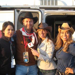 Dean Reading at the San Antonio Stock Show and Rodeo with the Telemundo crew.