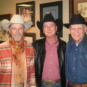 Buck Taylor, Dean Reading, and Dale Dye at the San Antonio Stock Show and Rodeo.