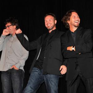 Jeff Ament, Stone Gossard, Eddie Vedder and Pearl Jam at event of Pearl Jam Twenty (2011)