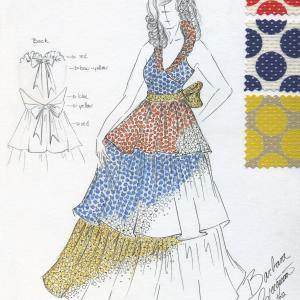 Costume Design Sketch for Lucille in feature film Lucilles Ball Costume Design  Illustration by Barbara Gregusova
