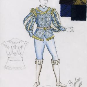 Costume Design Sketch for Prince in Cinderella Exit 22 Theatre Production Costume Design  Illustration by Barbara Gregusova