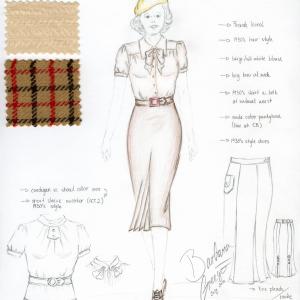 Costume Design Sketch for Nora in 