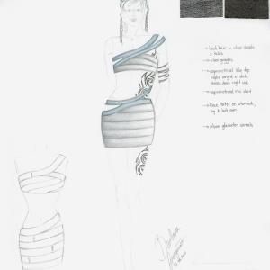 Costume Design Sketch for Keaton in Residenz Costume Design  Illustration by Barbara Gregusova