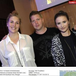 Mikko Vartiainen with Greta Mandelin and Holly Georgia