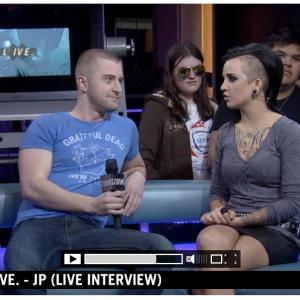 John Poliquin being interviewed on MuchMusics NewMusicLive
