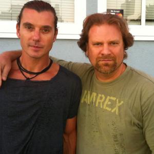 Mike Quinn and Gavin Rossdale of Bush backstage at Sunset Music Festival in Hollywood CA