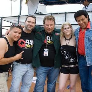 DJ Crew Joey Keith Mike Quinn Morgan Lander of national recording rock group Kittie and legend music artist Chubby Checker