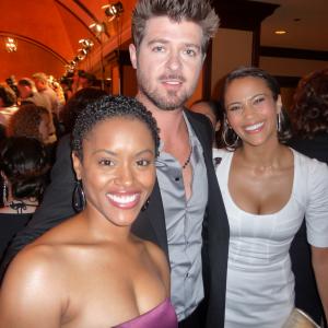 Lonye Perrine Robin Thicke and Paula Patton at the WIF Crystal  Lucy Awards