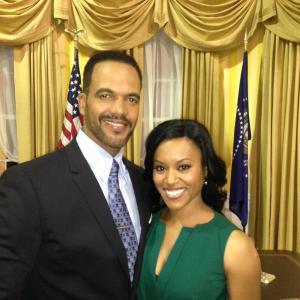 The First Family Behind The Scenes Pictures  Kristoff St John and Lonye Perrine