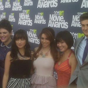 Most of the AWKWARD cast at the 2011 MTV Movie Awards