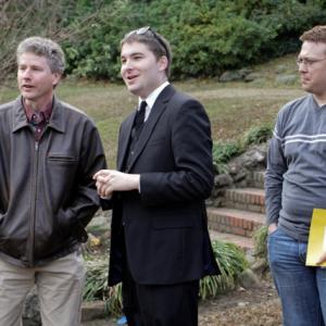 On the set of JamesWorks Entertainments FOLLOWED Author Will McIntosh with DirectorProducer James Kicklighter and ScreenwriterProducer Mark Ezra Stokes