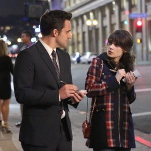 Still of Zooey Deschanel and Jake Johnson in New Girl 2011