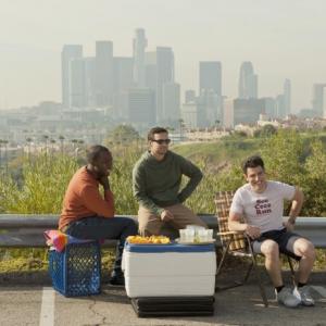 Still of Max Greenfield, Lamorne Morris and Jake Johnson in New Girl (2011)