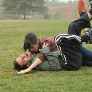 Still of Zooey Deschanel and Jake Johnson in New Girl 2011