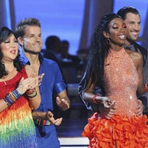 Still of Brandy Norwood Margaret Cho and Maksim Chmerkovskiy in Dancing with the Stars 2005