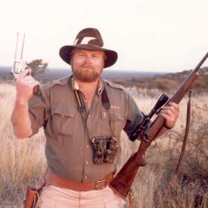 Buck McNeely in Africa on safari.