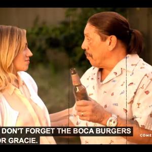 Danny Trejo and Zibby Allen in a Comedy Central short for The Daily Show S20 E15