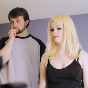 Frankie Frain and Maya Murphy on the set of Sexually Frank.