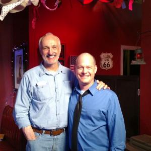 with Michael Gross on the set of Last Call at Murrays